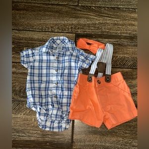 Baby boy’s suspender outfit